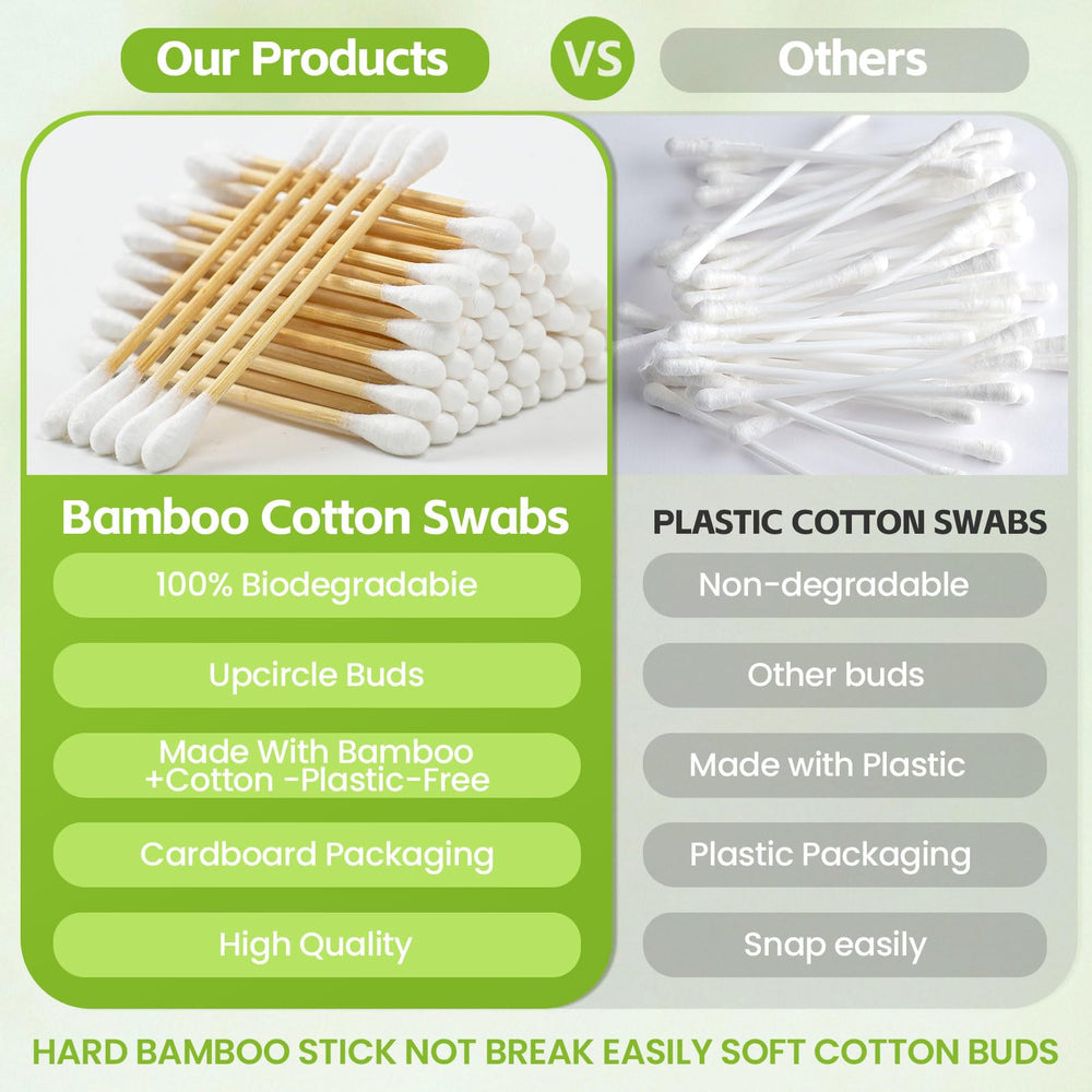 GOLD HONEY tiges bambou robustes de 3 pouces avec coton hypoallergénique