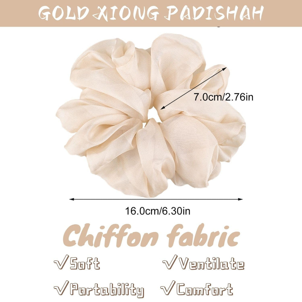 GOLD XIONG PADISHAH scrunchie chiffon XL douceur et texture délicate pour un maintien sûr