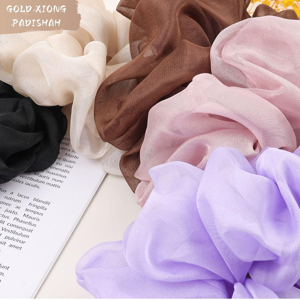 GOLD XIONG PADISHAH scrunchie chiffon XL prête pour une nuit douce et sans plis