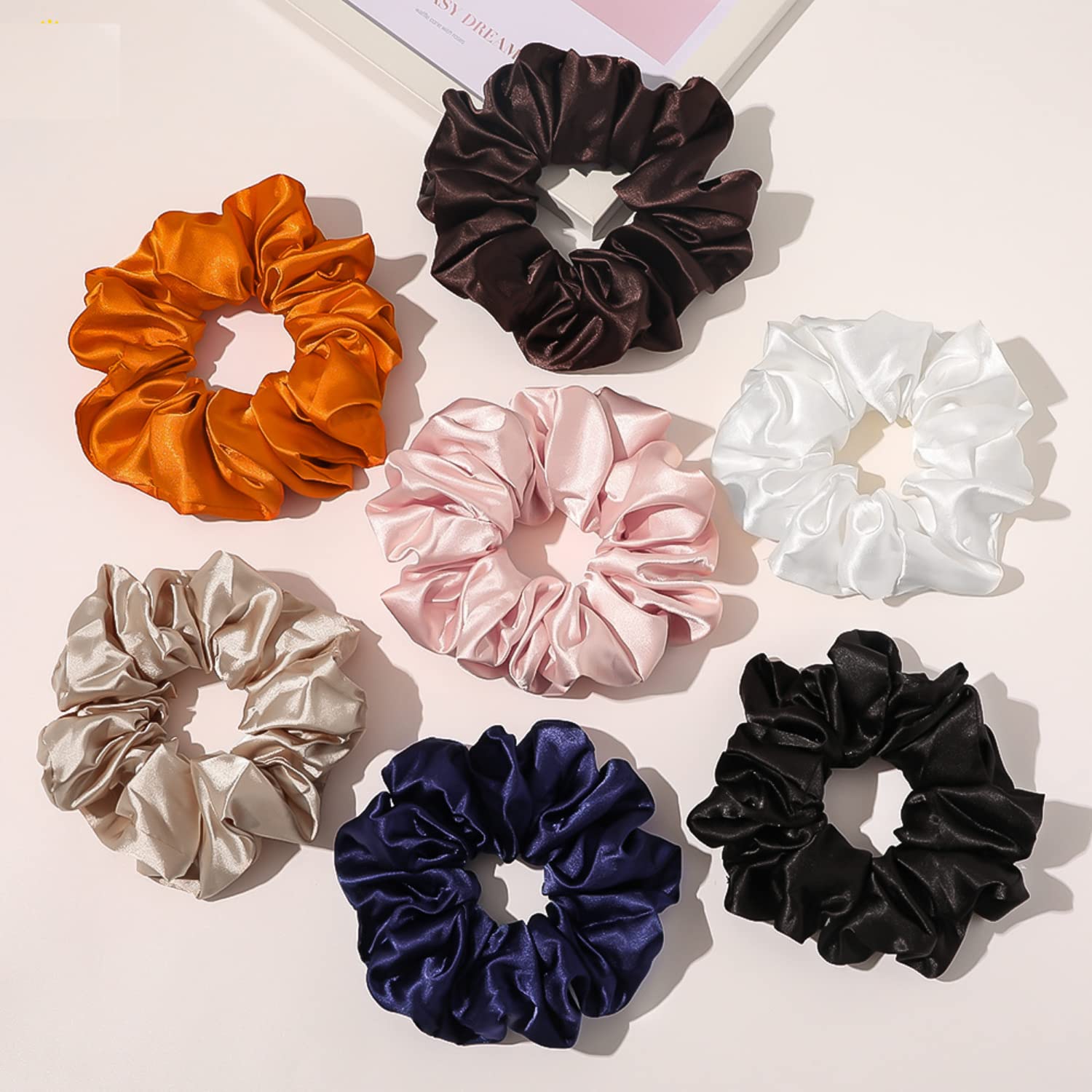 GOLD XIONG PADISHAH scrunchies satin XL bordeaux: accessoire chic et confortable