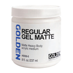 GOLDEN Gel Mat Régulier, bouteille 8 onces, prolonge les couleurs et uniformise la finition.