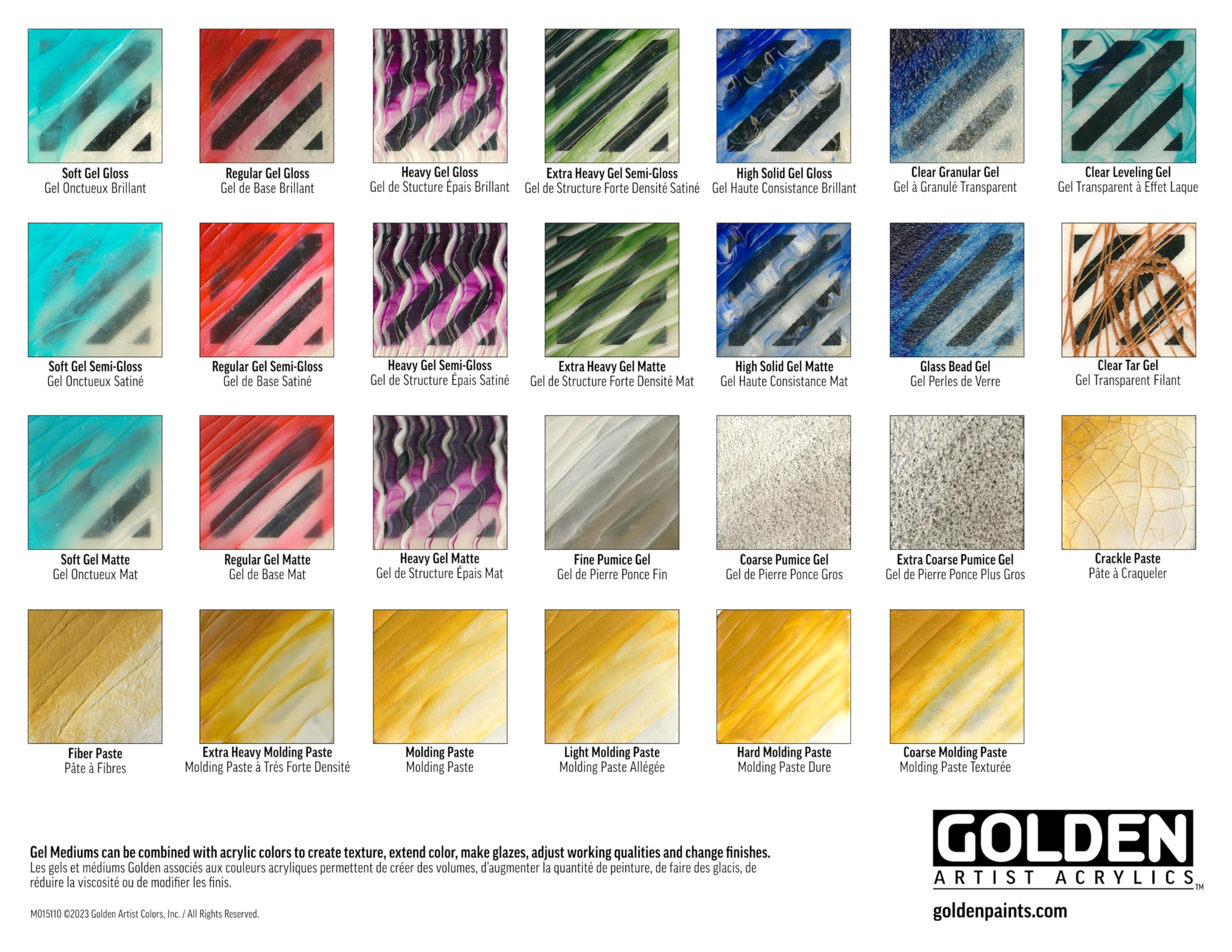 GOLDEN Gel Mat Régulier, translucidité et corps accentués pour des couches riches.