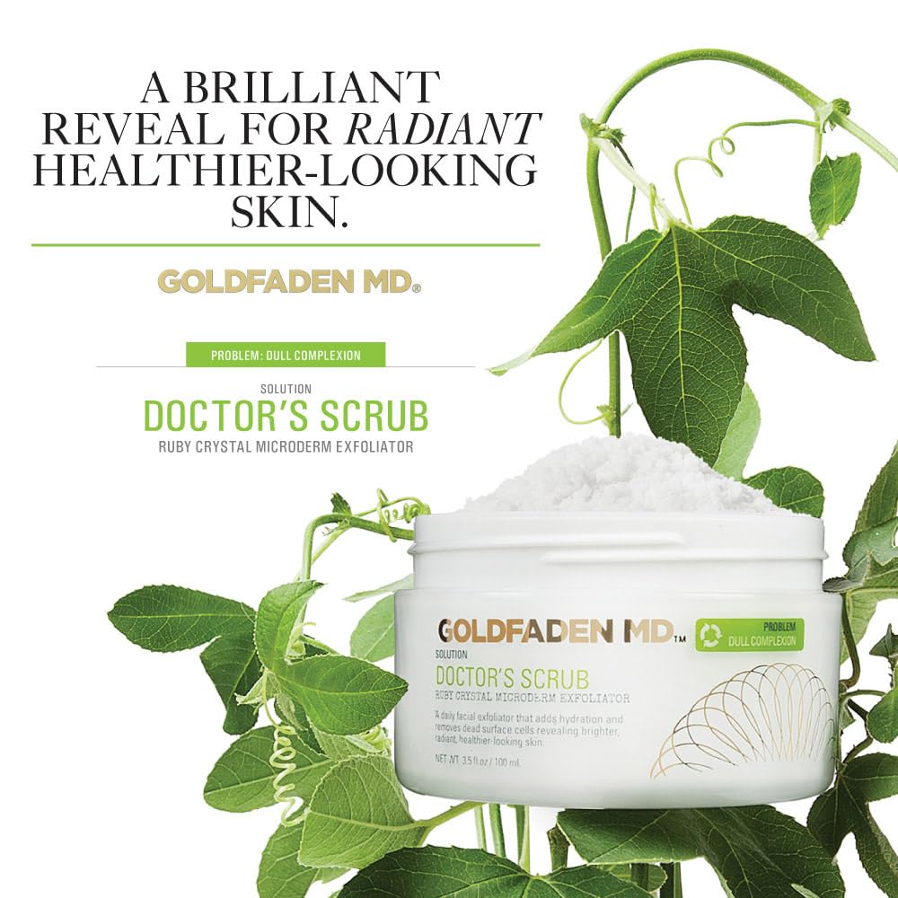 Goldfaden MD Doctors Scrub acide hyaluronique hydratant pendant l exfoliation.