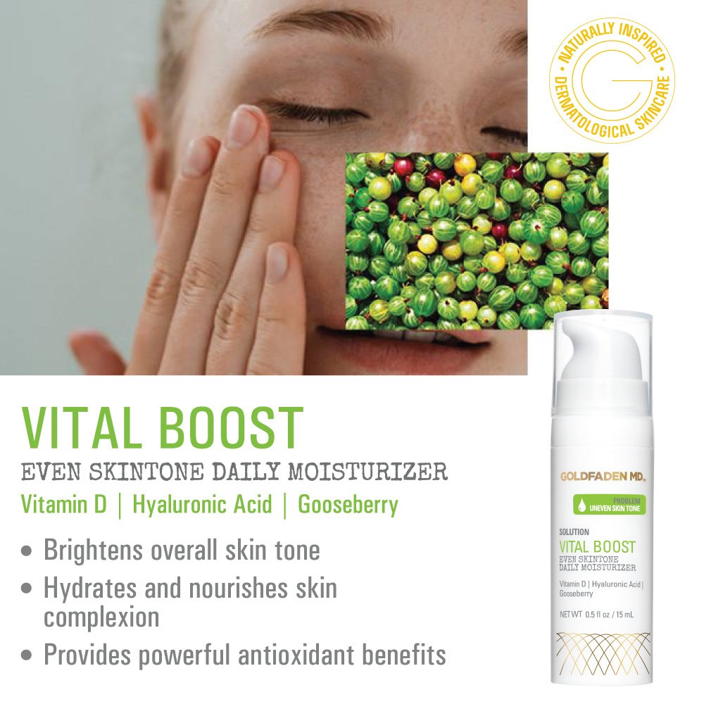 GOLDFADEN MD Vital Boost — application visage pour éclat lumineux
