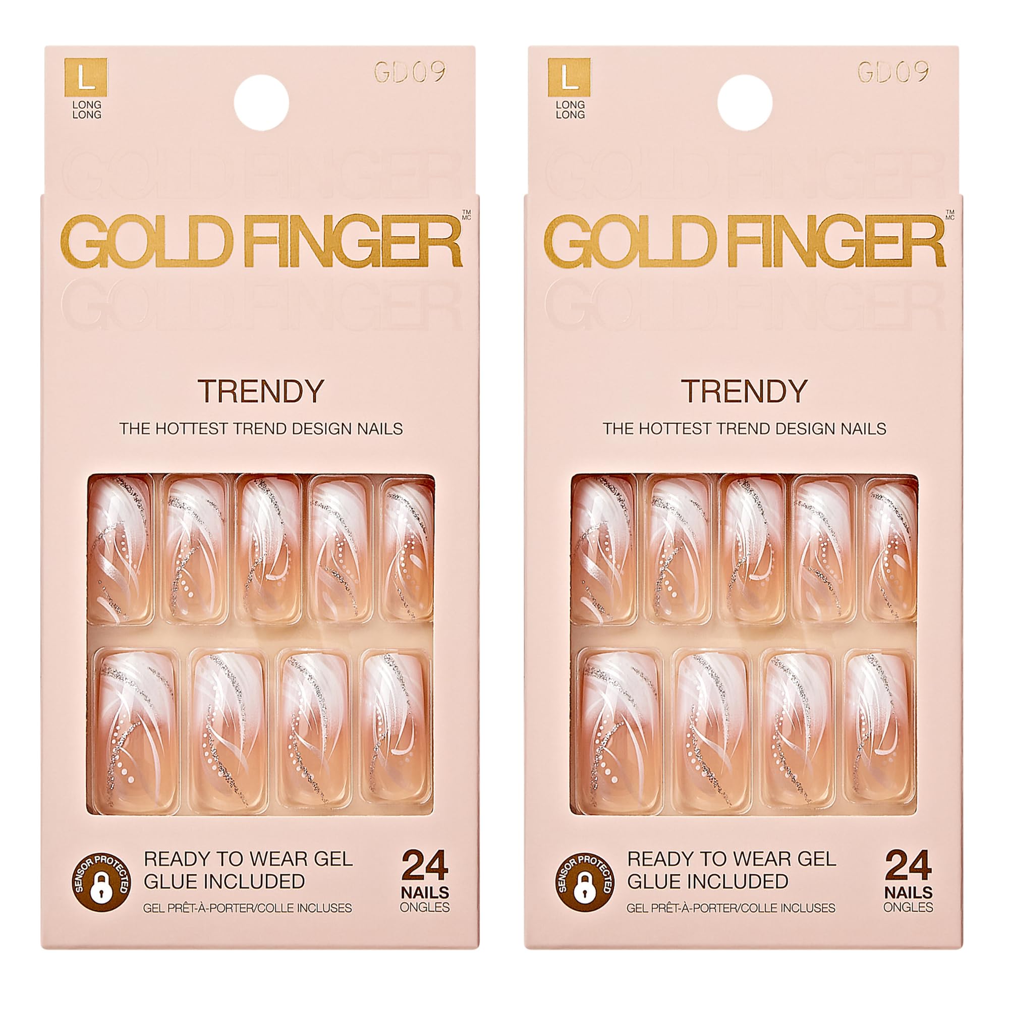 Goldfinger Ongles Gel Glam Design – recouvrement total, pose simple et finition uniforme
