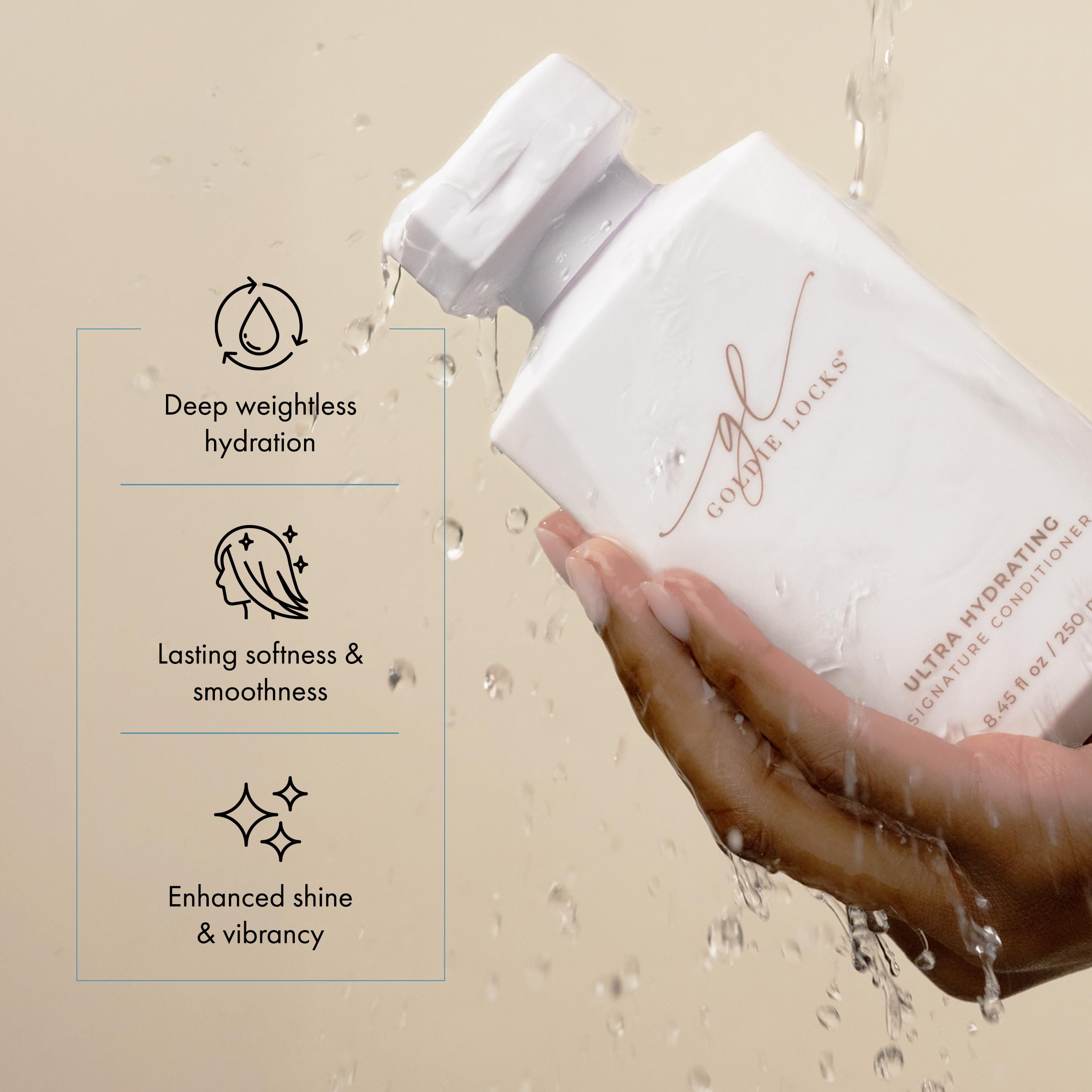 Goldie Locks formulation sans sulfates ni protéines: adaptée à tous types.