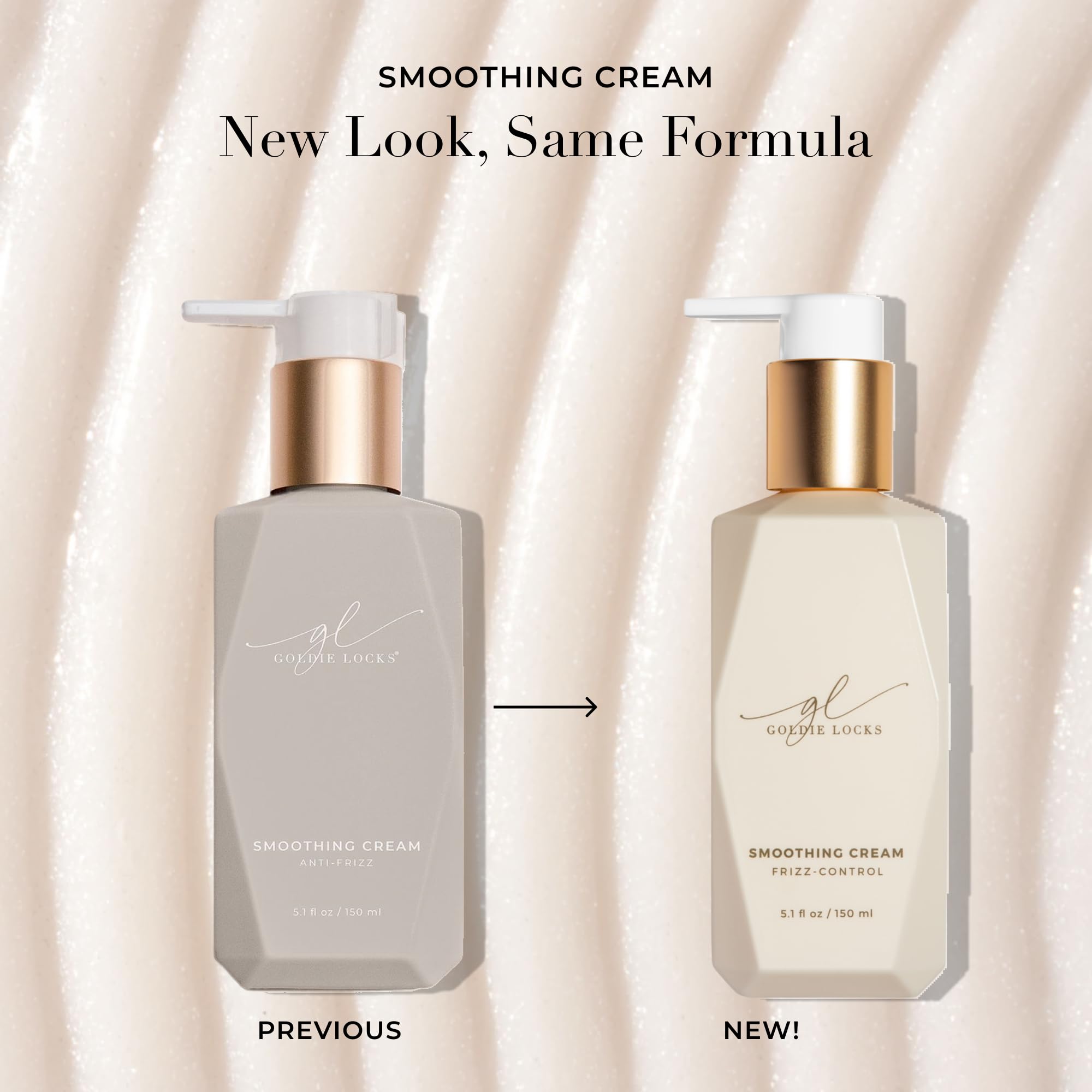 Goldie Locks Crème Lissante sur cheveux humides pour une texture soyeuse.