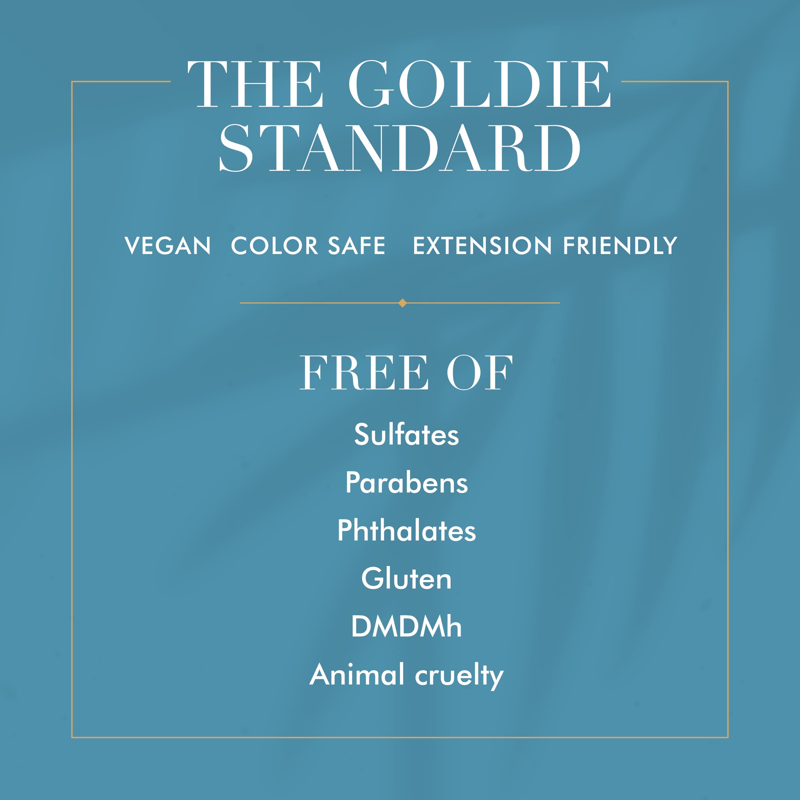 Goldie Locks formule vegan sans sulfates adaptée à tous les types de cheveux.