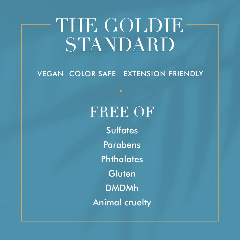 Goldie Locks formule vegan sans sulfates adaptée à tous les types de cheveux.