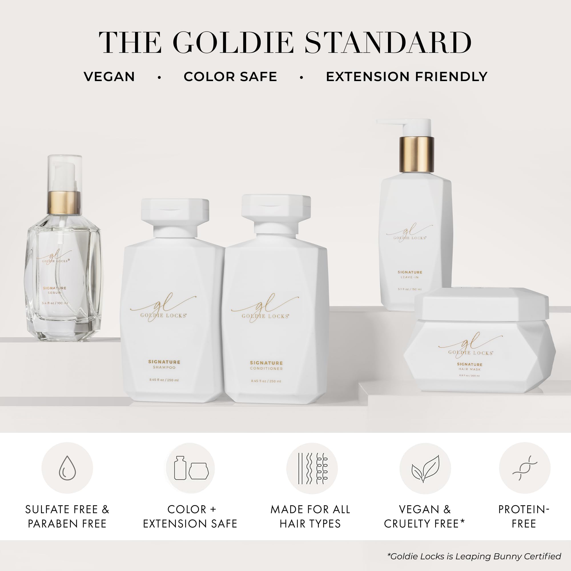 Goldie Locks Sans protéines et sans sulfates, idéal extensions et colorés.