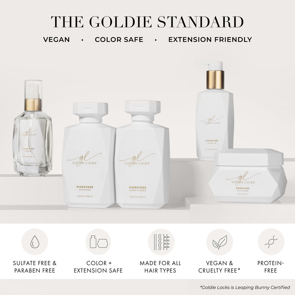 Goldie Locks Sans protéines et sans sulfates, idéal extensions et colorés.