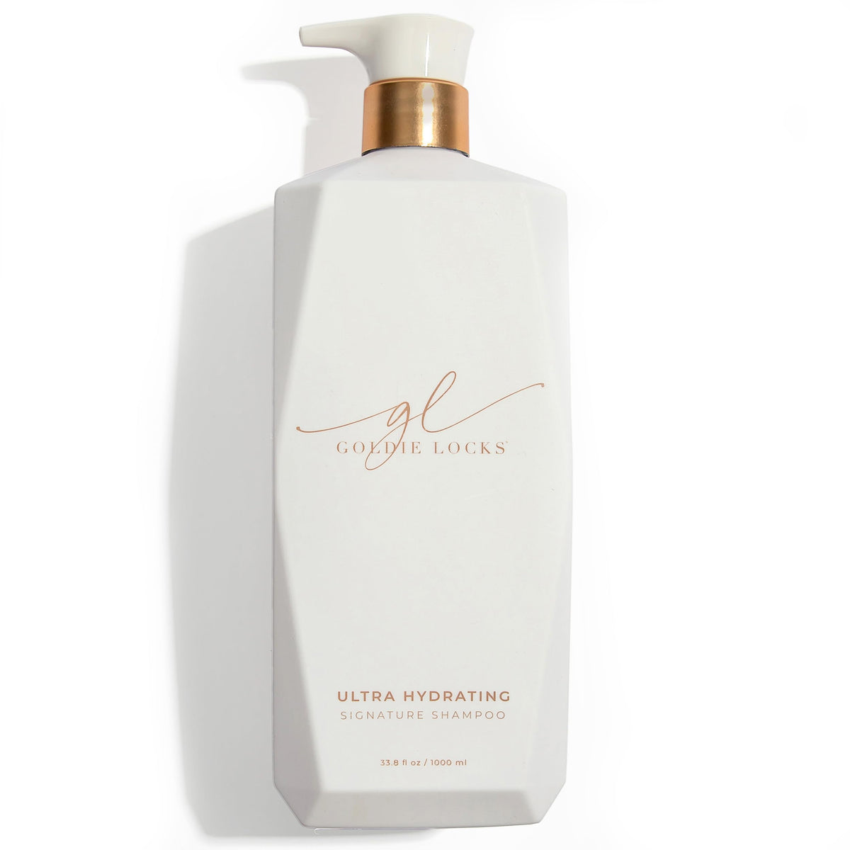 Goldie Locks Shampoing Ultra Hydratant — bouteille claire, hydratation légère pour cheveux sains.