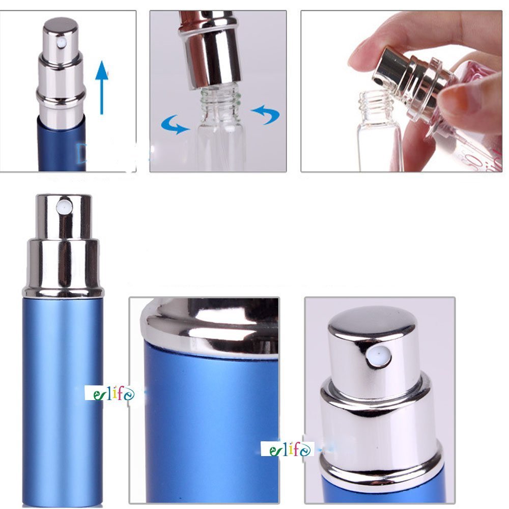 Flacon parfum mini GOLF bleu 6 ml, élégant et compact.