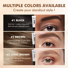 GOLLEE cils et sourcils brun clair, regard subtil et homogène.