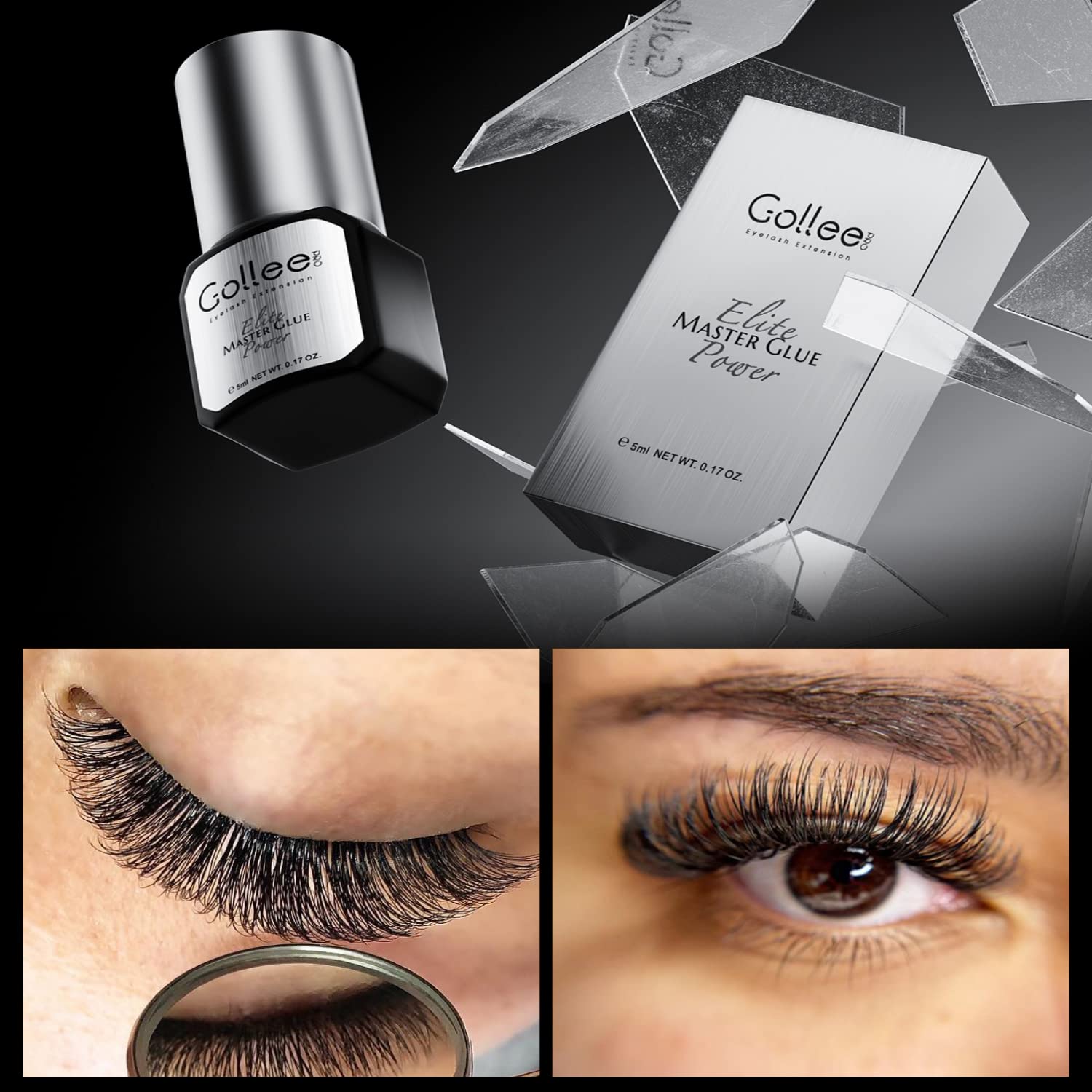 Golleepro glue in-salon-use close-up for precise application