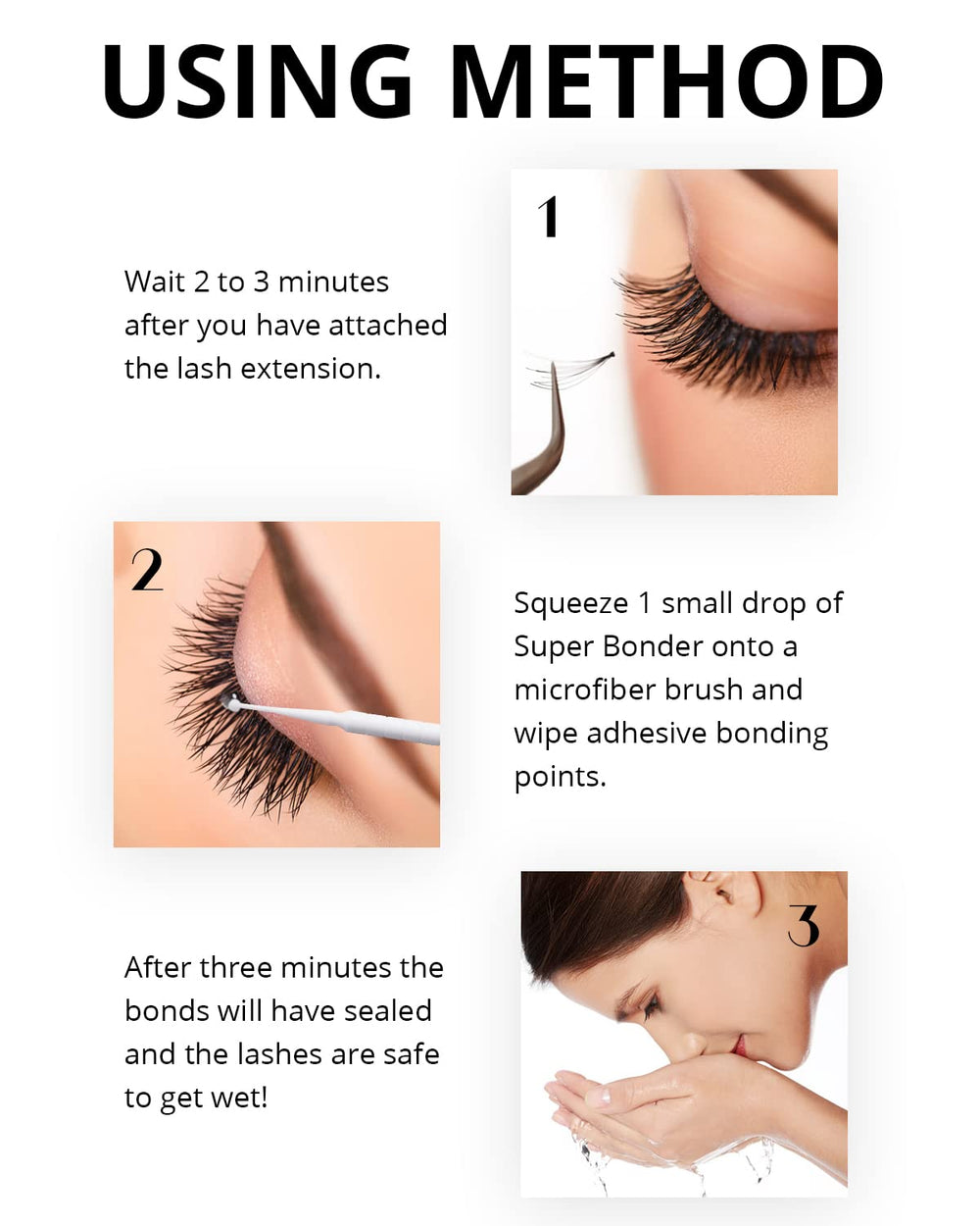 GOLLEEPRO Lash Bonder : protocole salon favorisant une tenue prolongée.