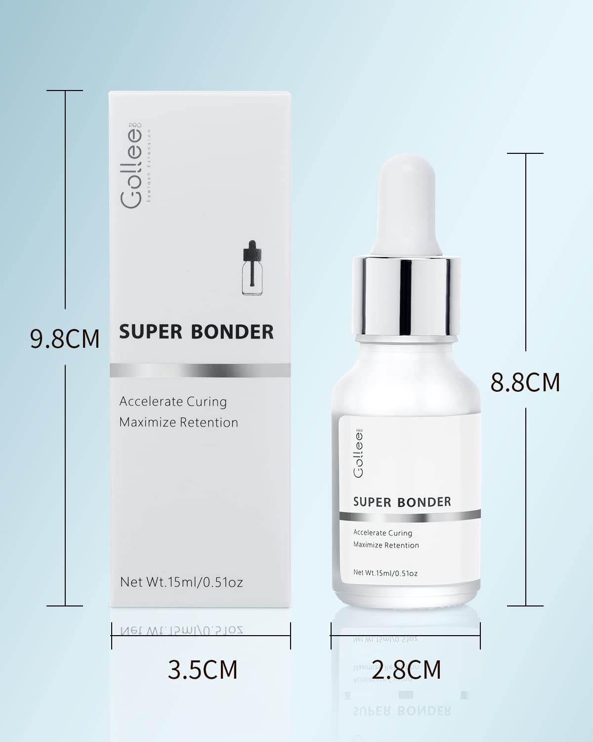 GOLLEEPRO Lash Bonder : compatibilité avec toutes les colles d’extensions.