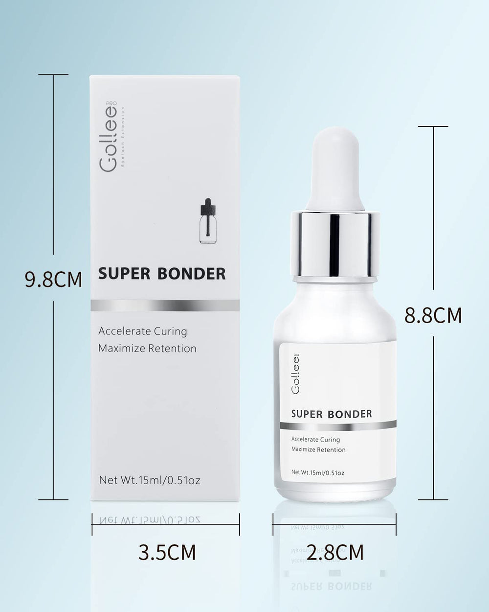 GOLLEEPRO Lash Bonder : compatibilité avec toutes les colles d’extensions.