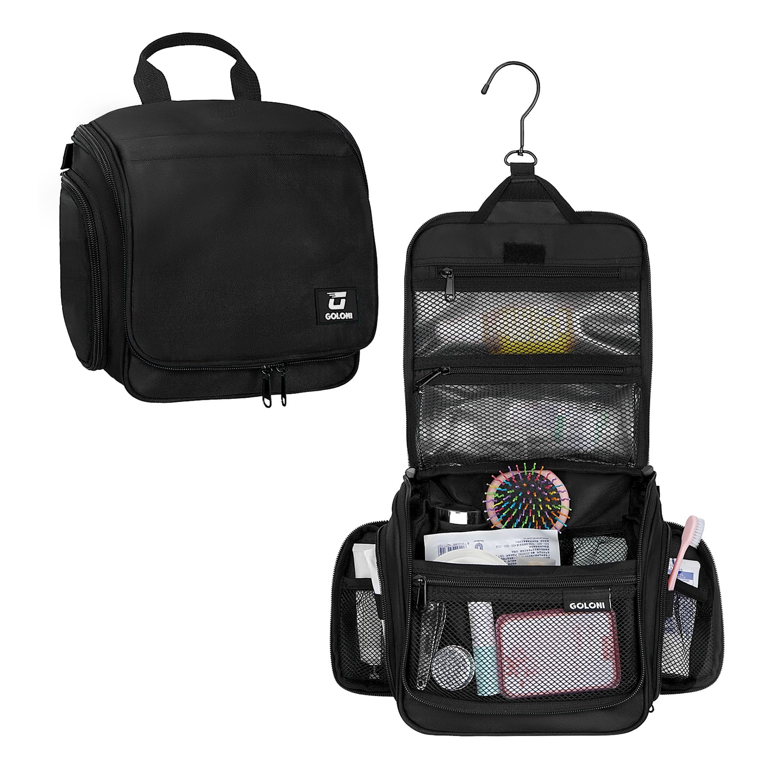 Goloni sac-toilette pendante avec crochet XXL pour rangement rapide