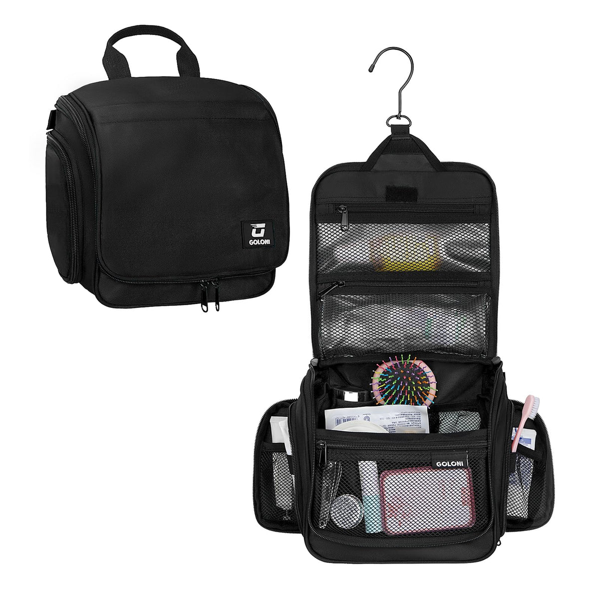 Goloni sac-toilette pendante avec crochet XXL pour rangement rapide