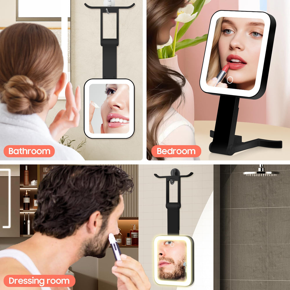 Idéal bureau et voyage avec un miroir lumineux compact