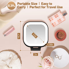 Miroir GOMIPURU double face 1x et 30x pour précision maquillage.