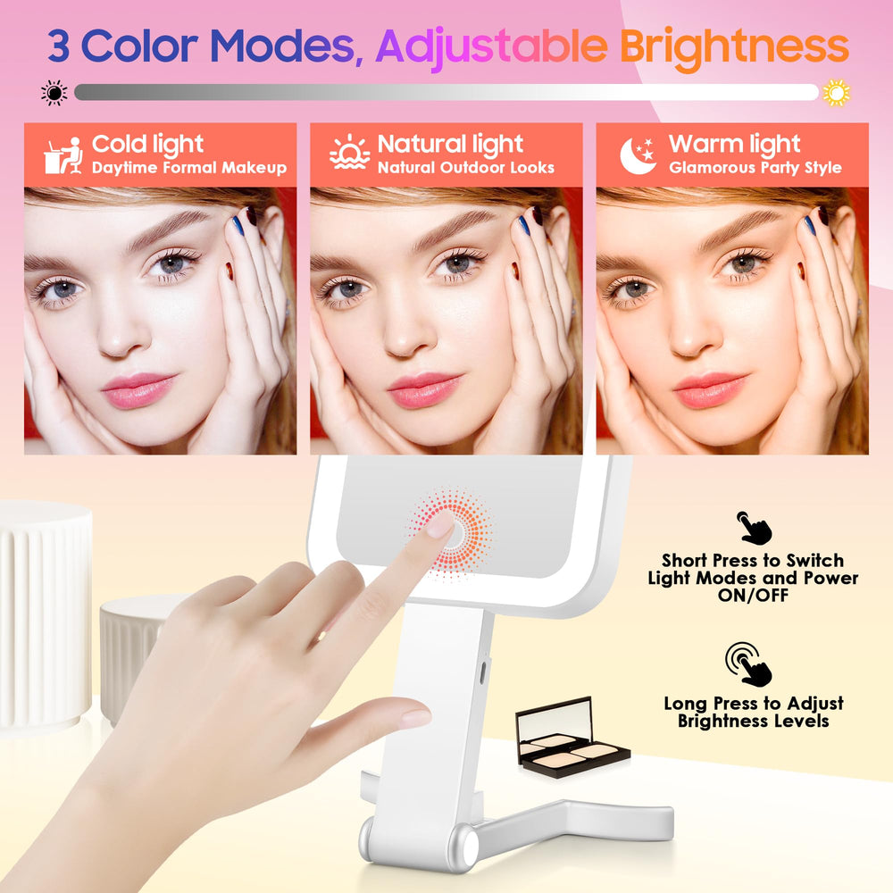 Miroir GOMIPURU voyage, brillance ajustable pour chaque lumière.