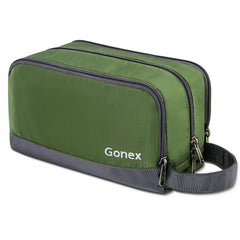 Gonex sac toilette voyage en nylon olive avec ouverture principale pour les essentiels