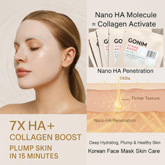 Masque GONIM visage vitamine C: éclat et teint uniforme.