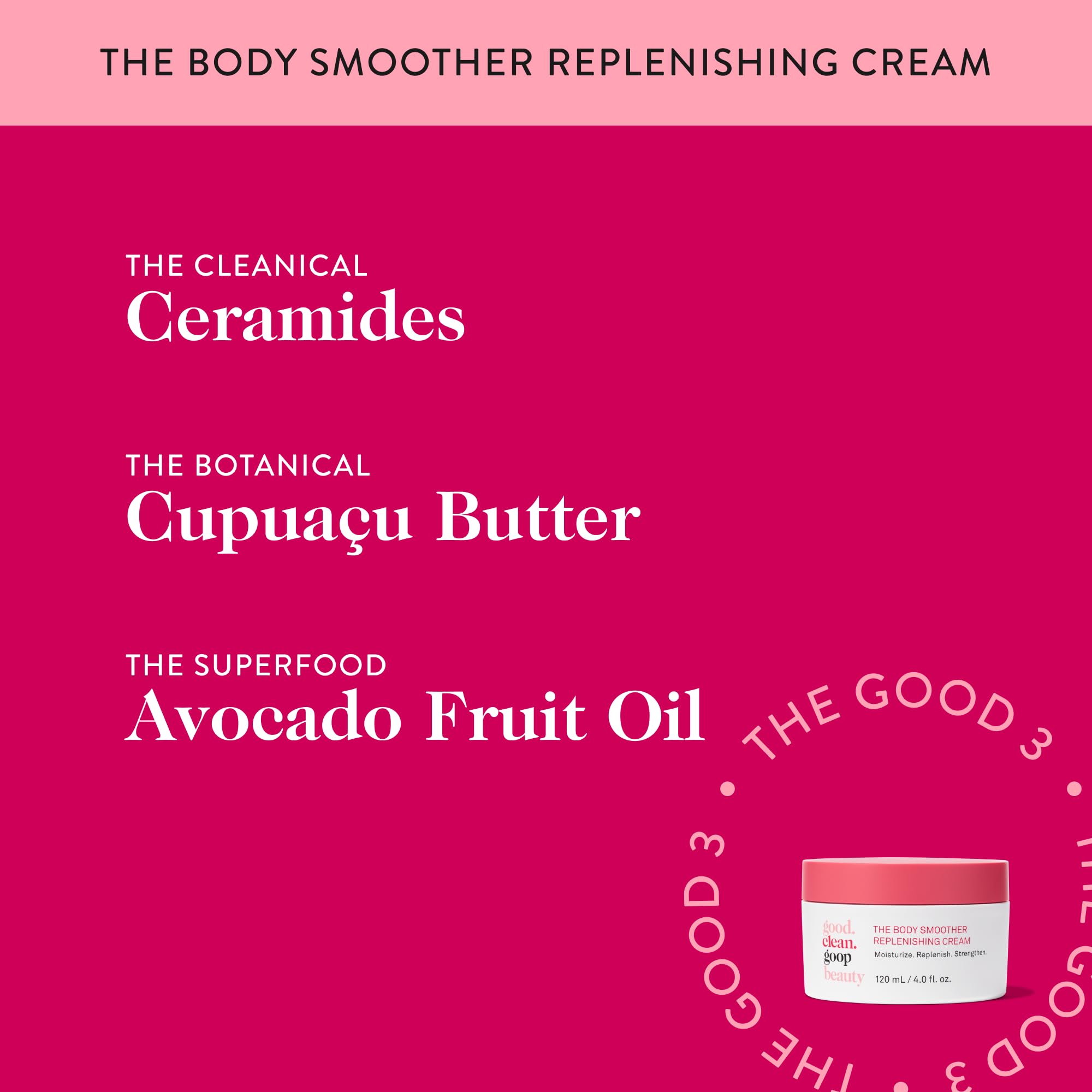 good.clean.goop beauté Beurre de cupuaçu offre nourrissement en profondeur.