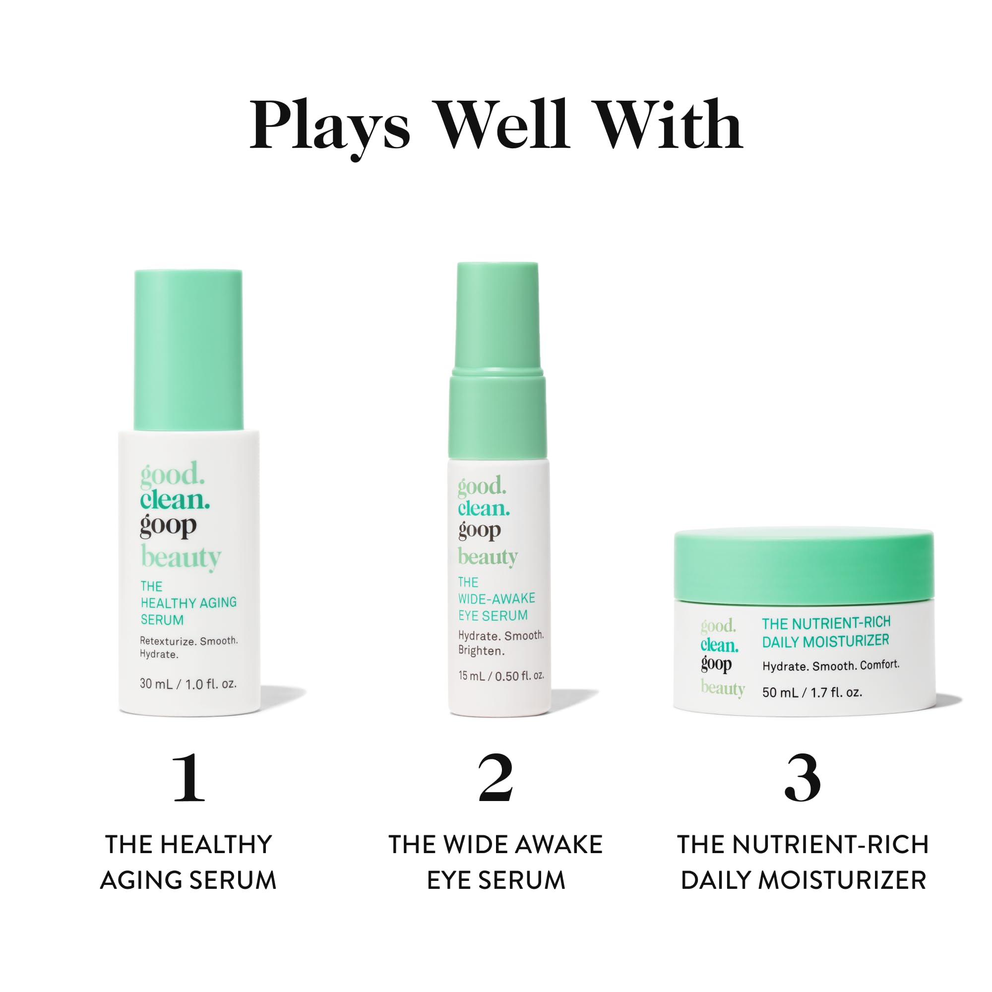 packaging respectueux de l'environnement de good.clean.goop.