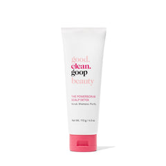 good.clean.goop Powerscrub Scalp Detox – Bouteille prête à purifier le cuir chevelu en profondeur.