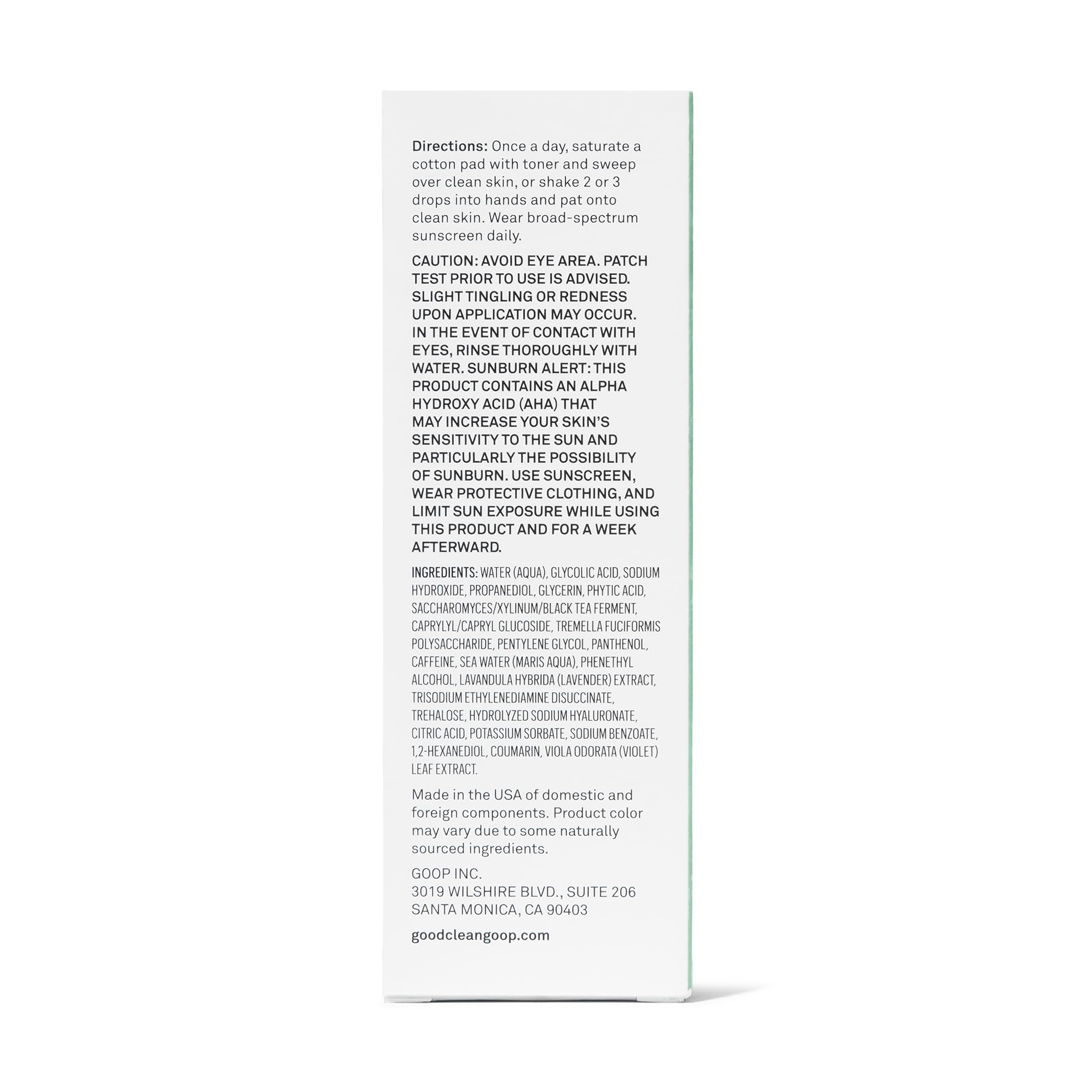 good.clean.goop routine quotidienne tonique, peut favoriser un teint lumineux.