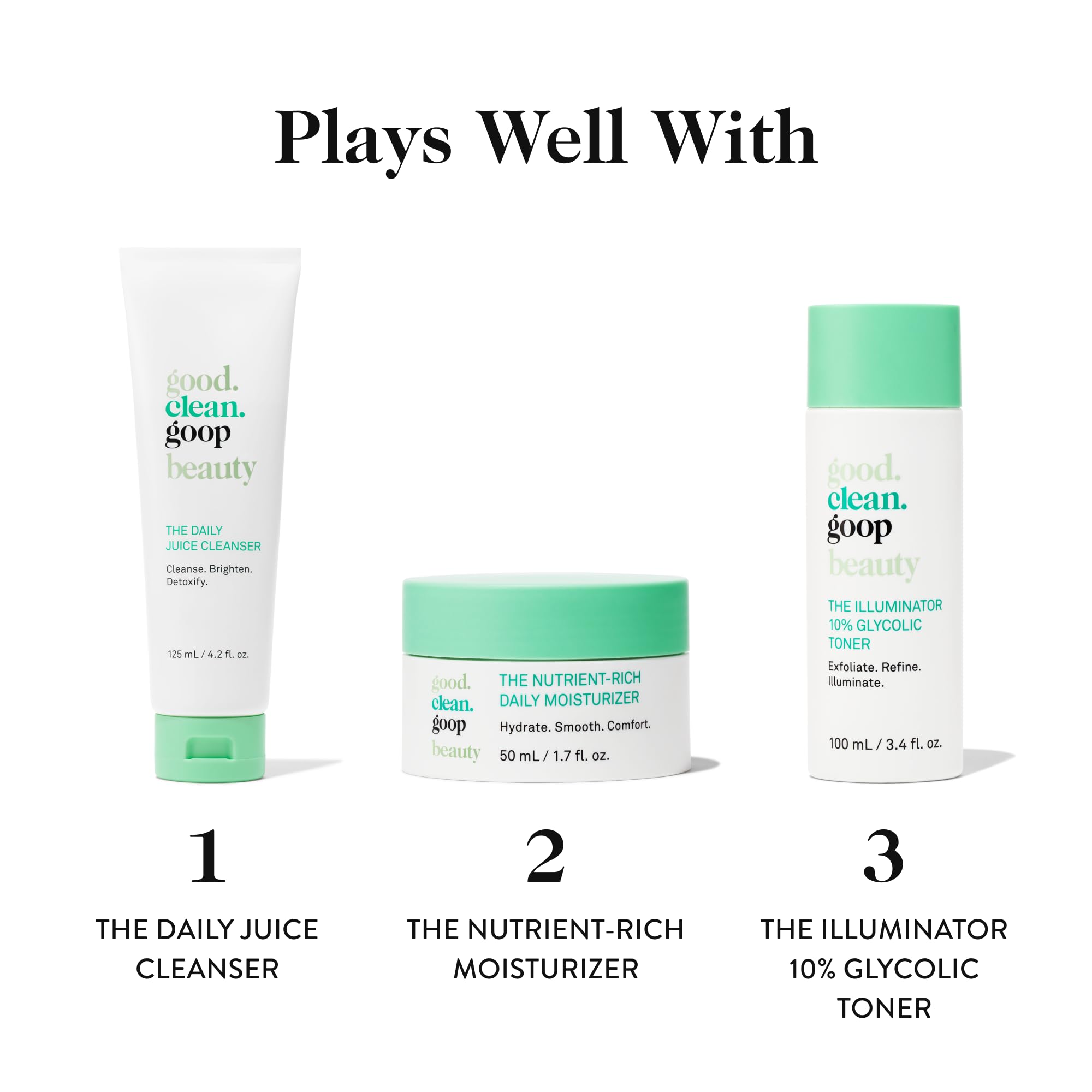 Emballage portable et testé dermatologiquement et ophtalmologiquement.