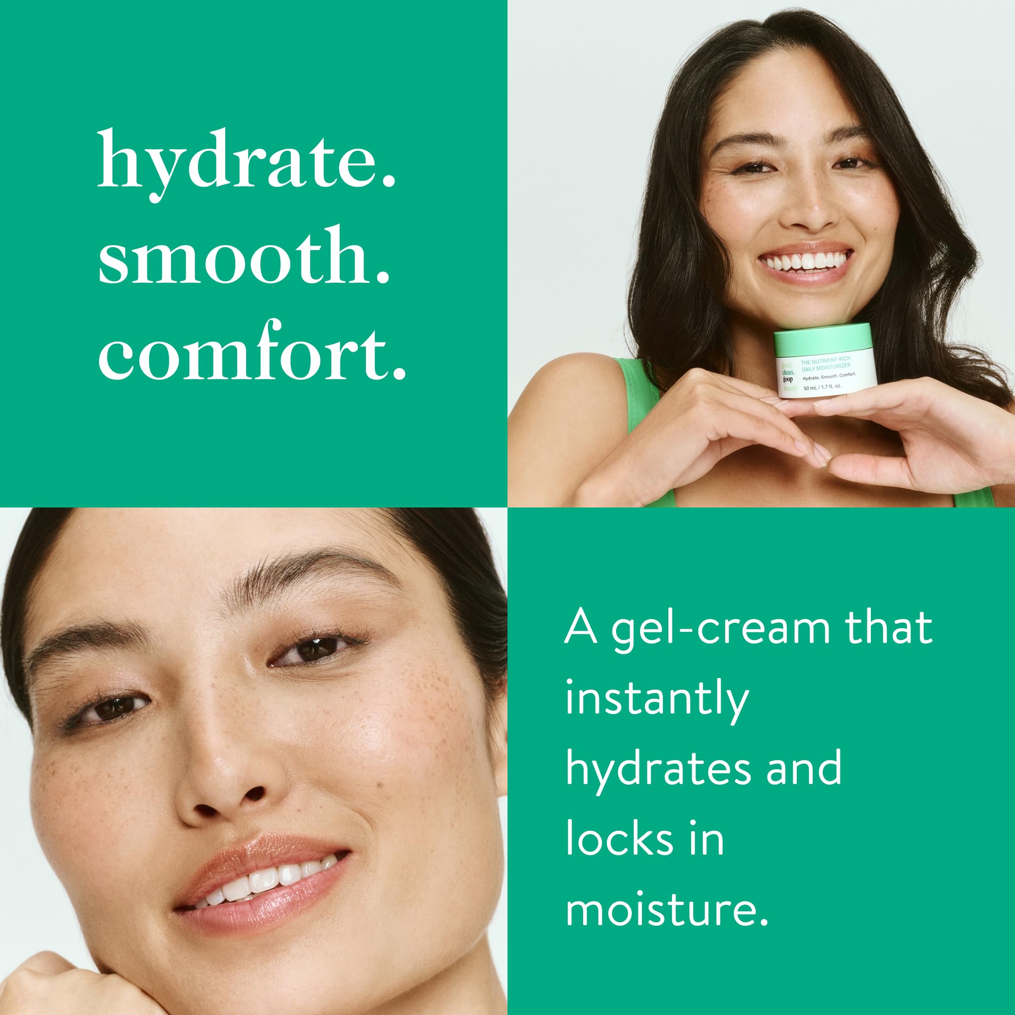 good.clean.goop Texture gel-crème enveloppant la peau avec douceur et hydratation