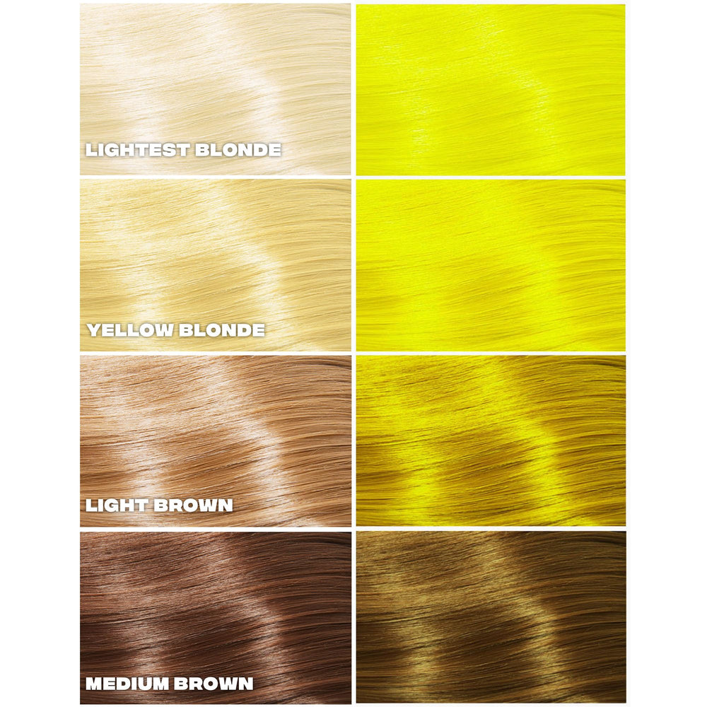 Démonstration d’application Good Dye Young avec saturation jaune sur mèches.
