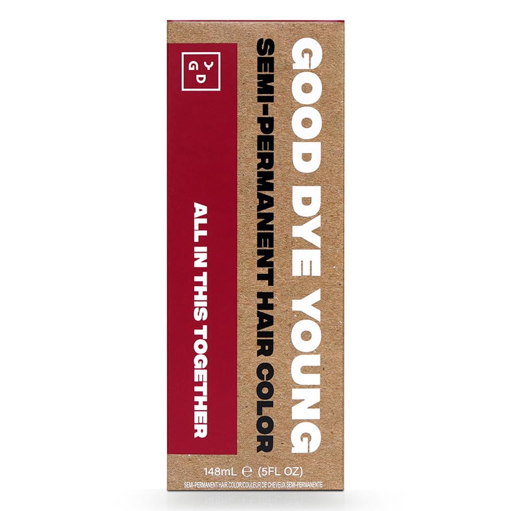 Good Dye Young couleur rouge semi-permanente, bouteille visible pour une teinte durable jusqu’à 24 lavages