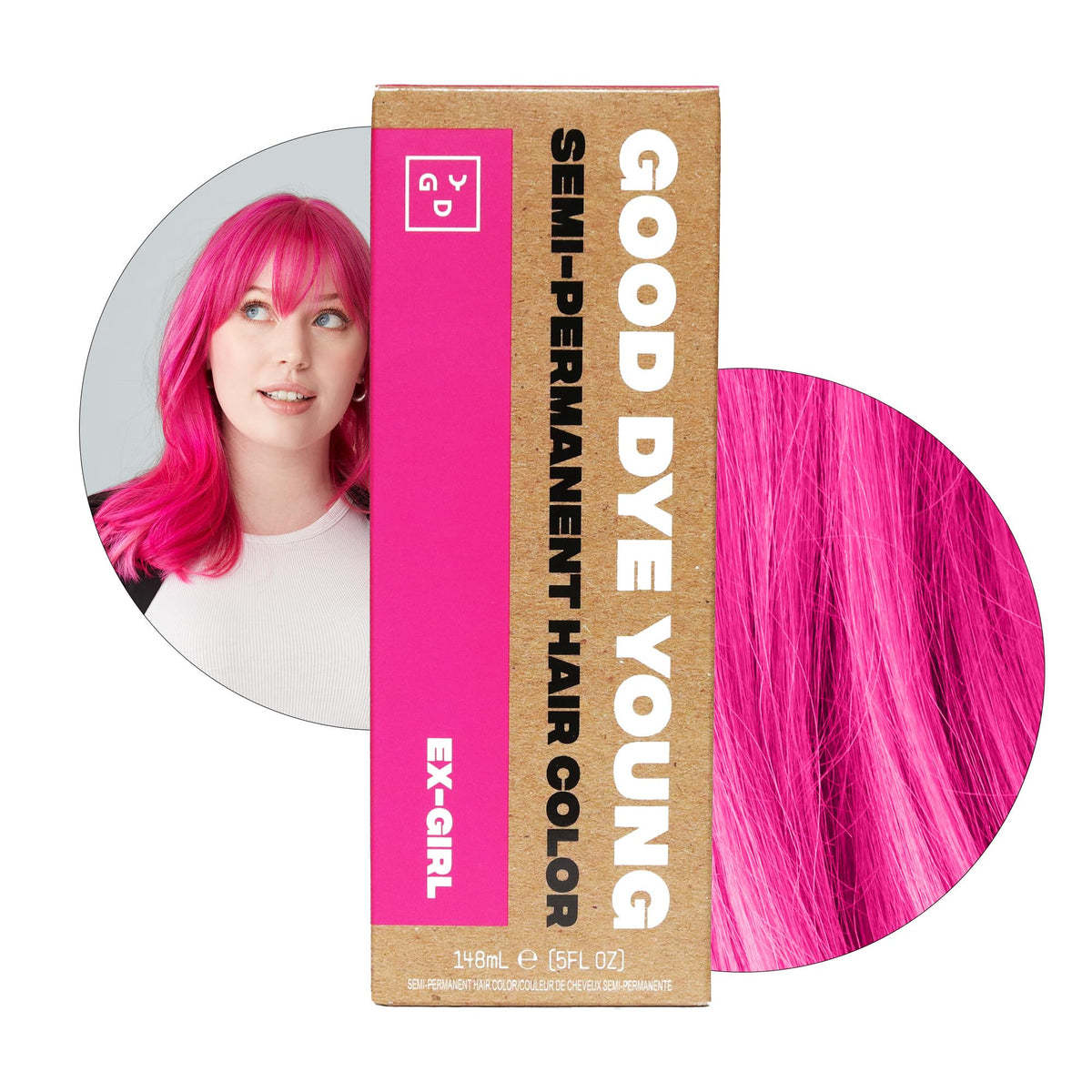 Good Dye Young colorant rose creme – couleur intense et application facile.