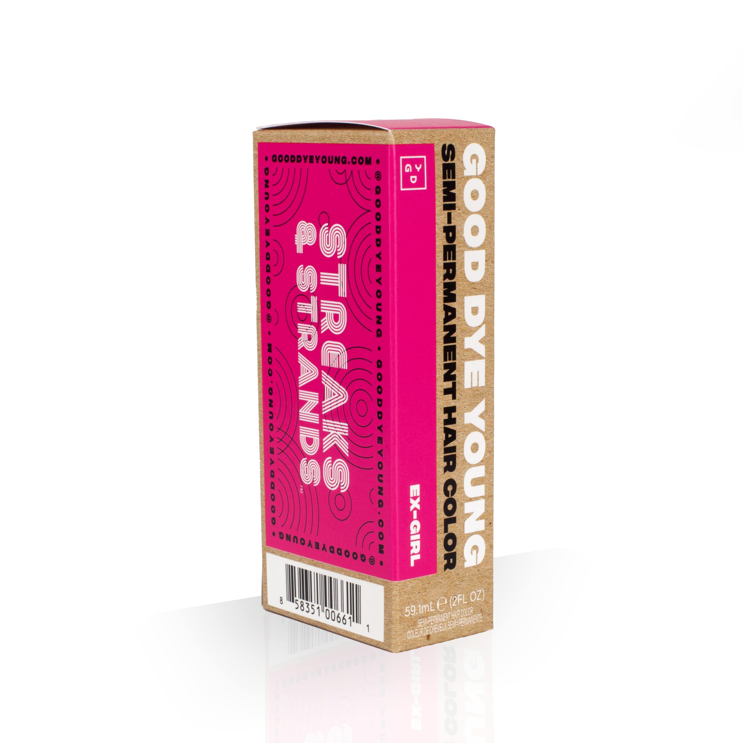 Emballage soigné Good Dye Young, produit végan et sans cruauté.