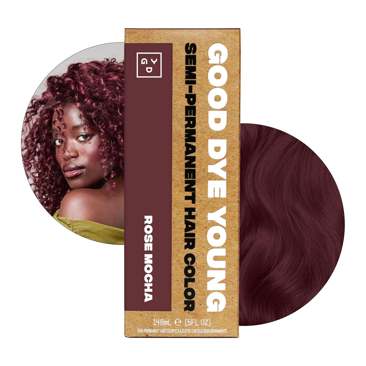 Good Dye Young Infusions Rose Mocha – bouteille prête à l'emploi pour coloration douce à domicile.