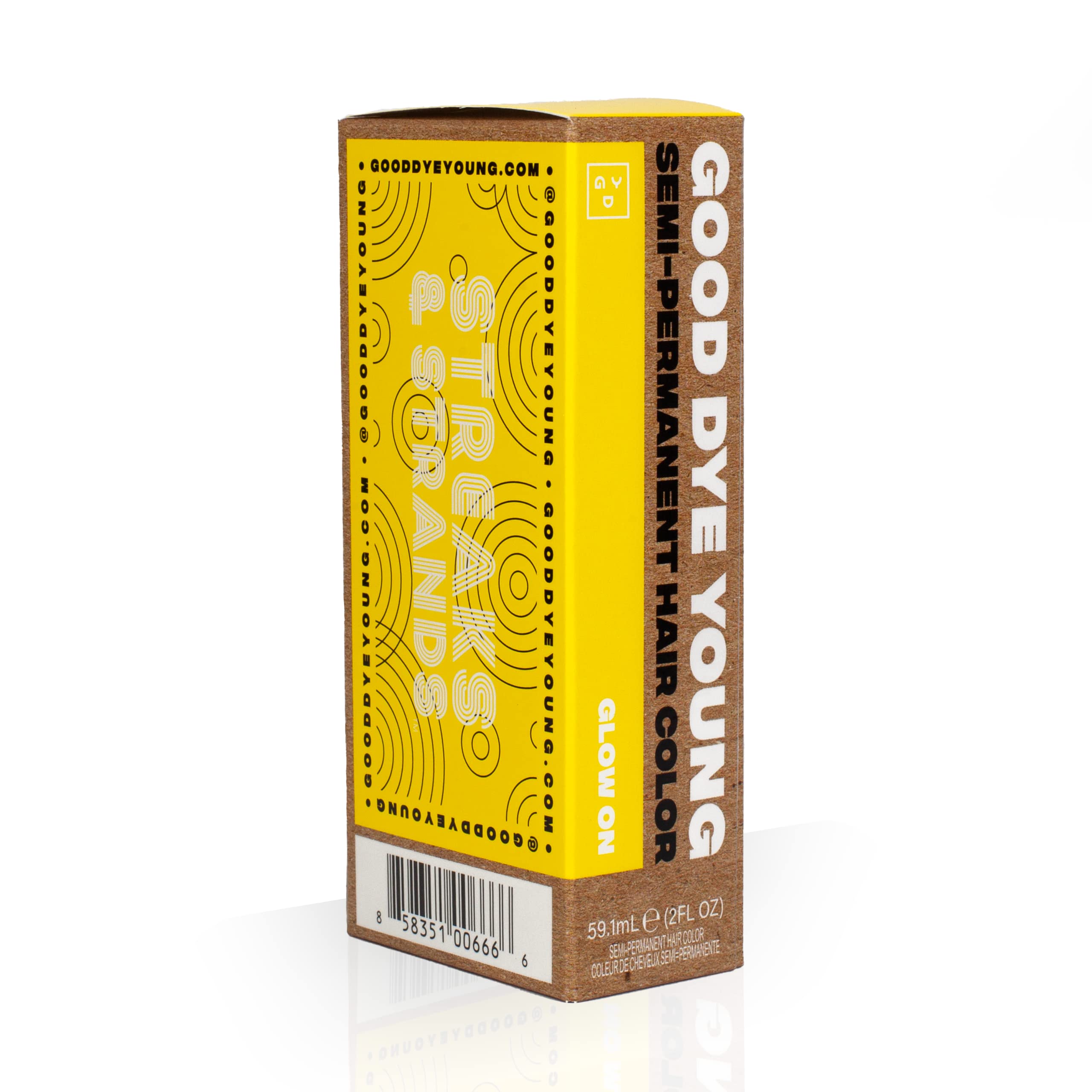 Protection UV sur cheveux avec Good Dye Young et teint jaune.