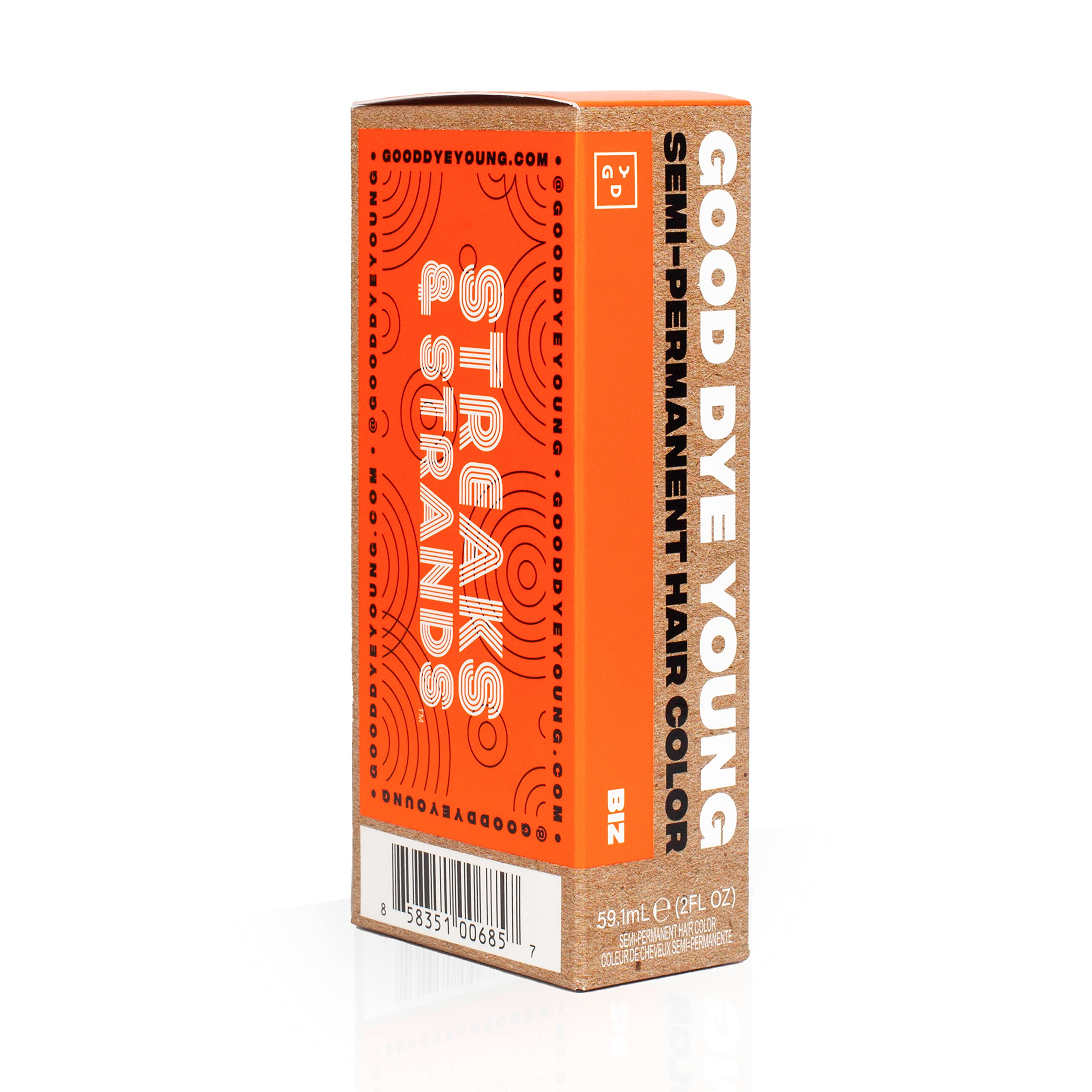 Good Dye Young rayures néon orange – tube pratique et dosage facile.