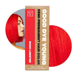 Good Dye Young Rock Lobster emballage montrant le packaging pratique pour une couleur orange vive.