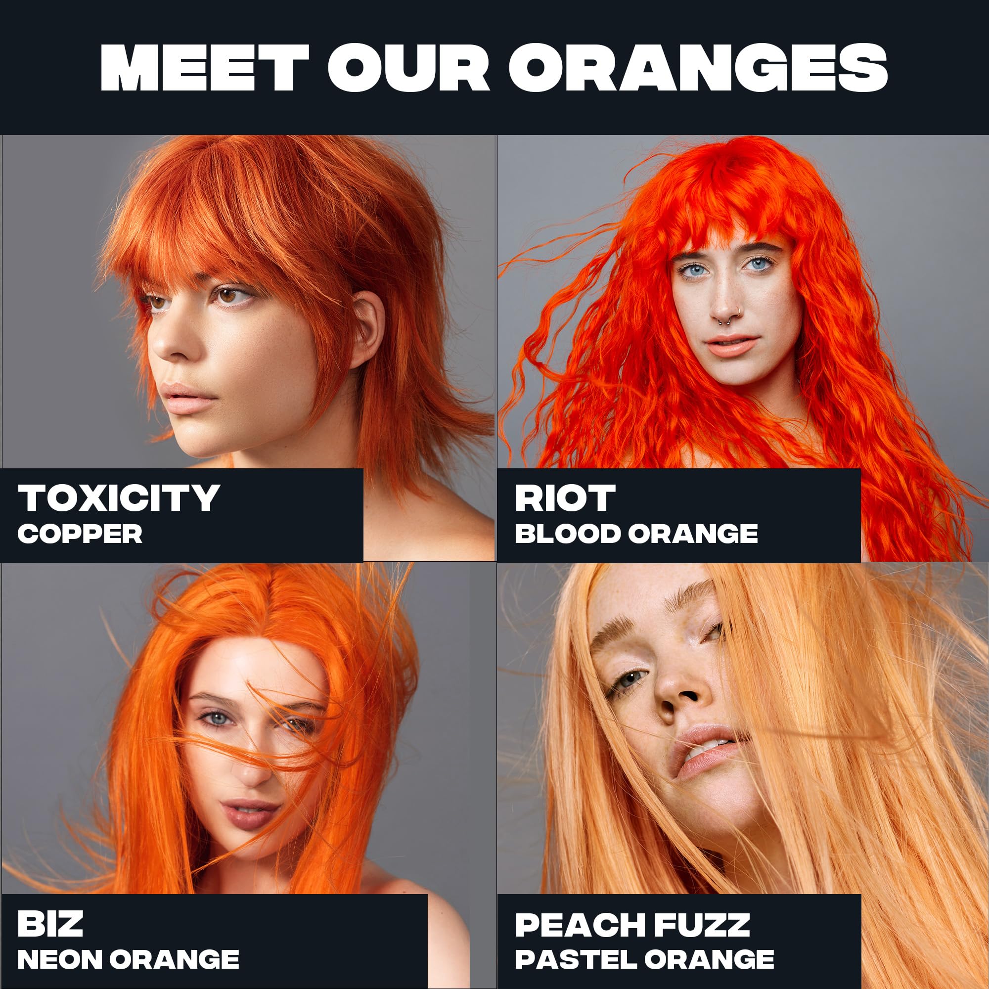 Good Dye Young peche-orange, couleur déposée uniformément dans chaque mèche.
