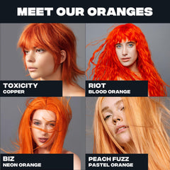 Good Dye Young peche-orange, couleur déposée uniformément dans chaque mèche.