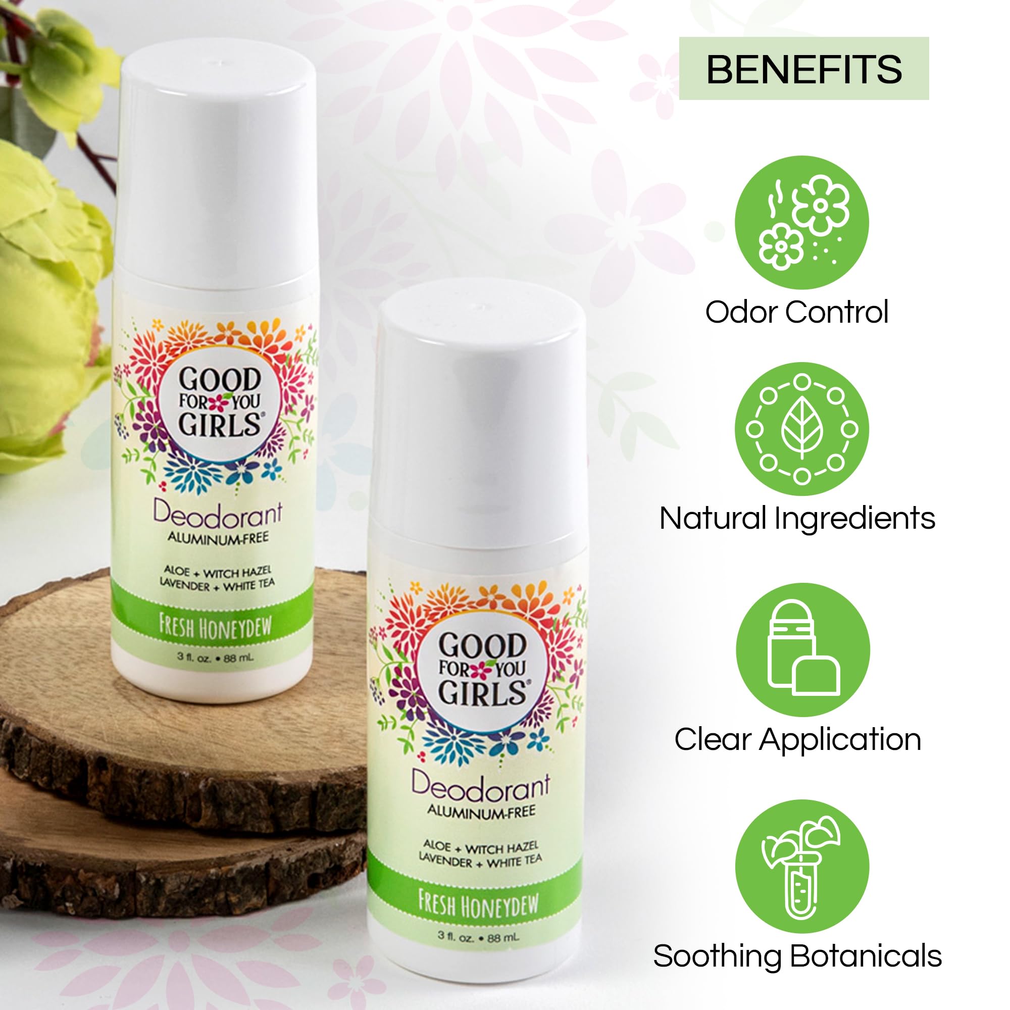 Good For You Girls roll-on invisible, sans traces sur peau et vêtements.