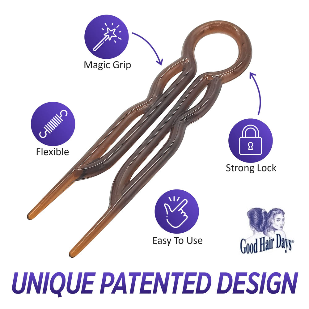 Good Hair Days accessoires pinces cristal, maintien discret pour cheveux fins ou épais