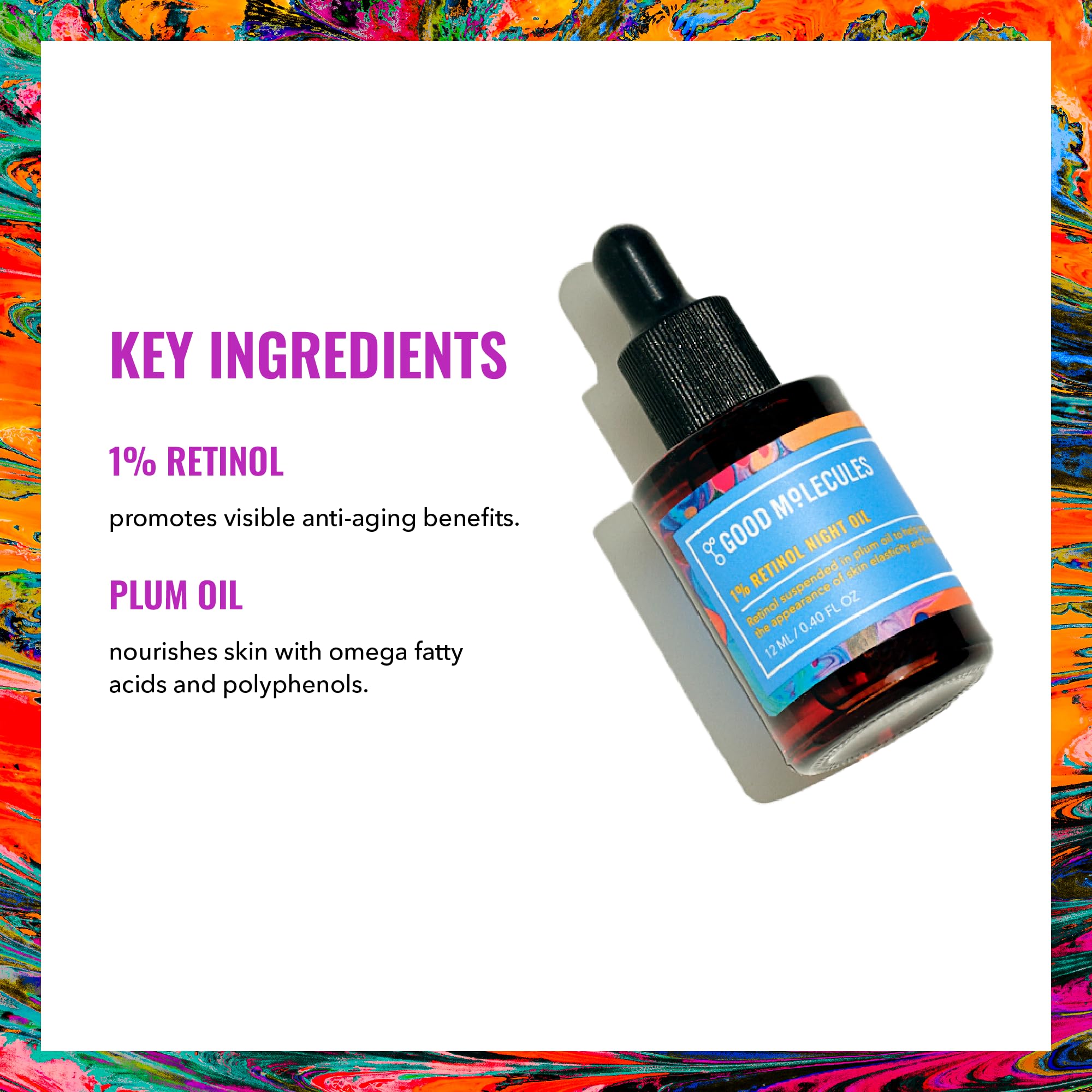 Good Molecules 1% Retinol Night Oil texture close-up showing silky finish
