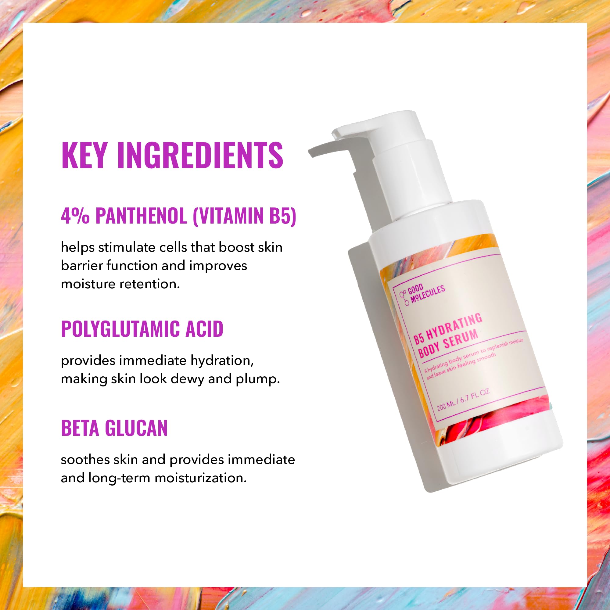 Good Molecules B5 Sérum Corps Absorption Rapide – peau douce sans fini gras
