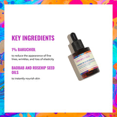 Good Molecules Bakuchiol Oil – huile baobab et huile de rose musquée pour nourrir sans excès.